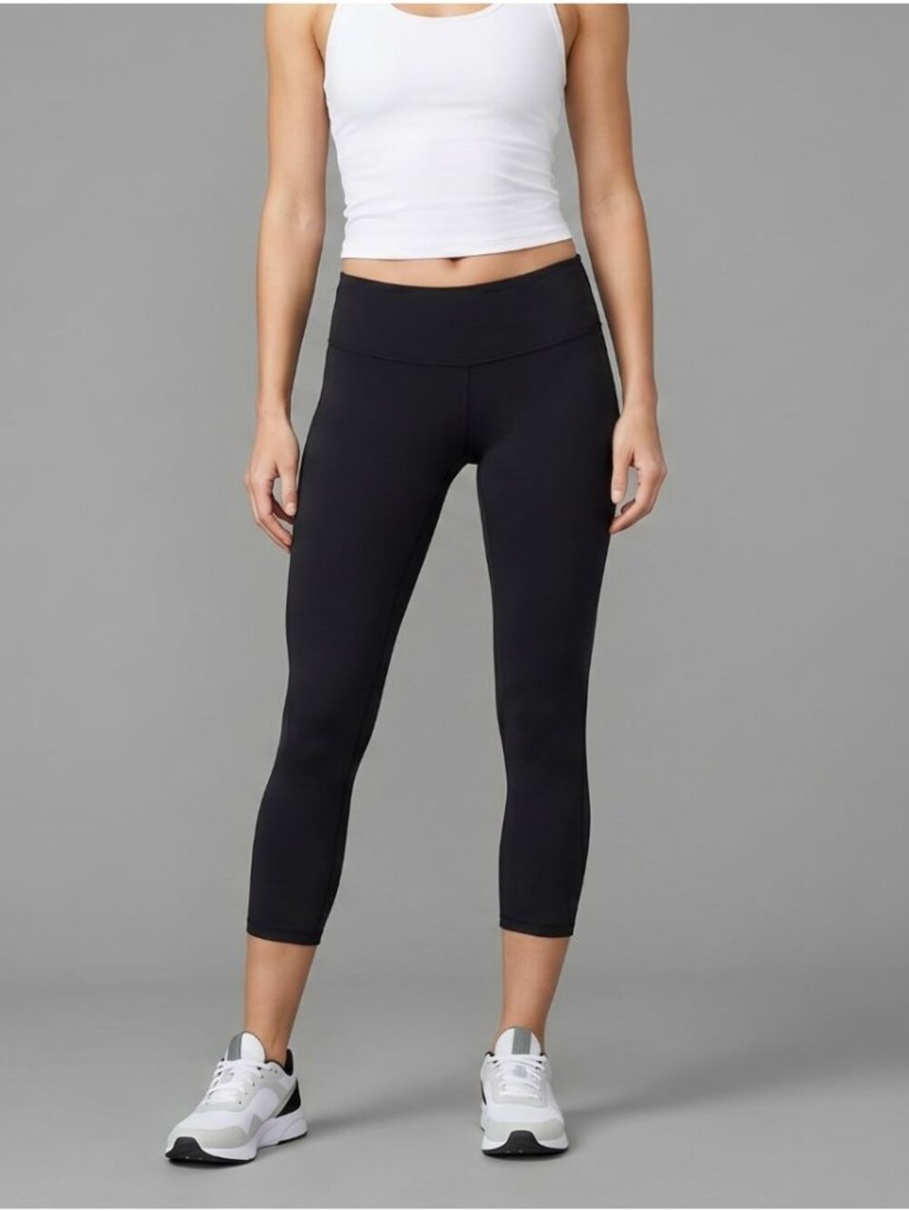Pact Womens SZ XL Black Crop Leggings Low Waist Organic Cotton